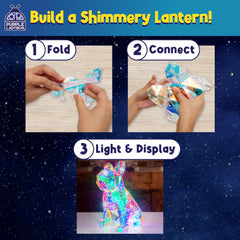 Purple Ladybug 3D dog lantern lit as a cozy night light.
