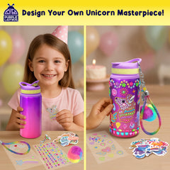 Purple Ladybug sparkly-wristlet makes carrying the bottle easy.