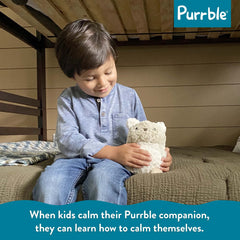 Purrble Companion in a family room promoting shared calm.