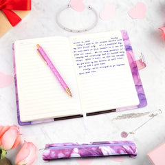 Purtarly bracelet adds a playful touch to the diary set.