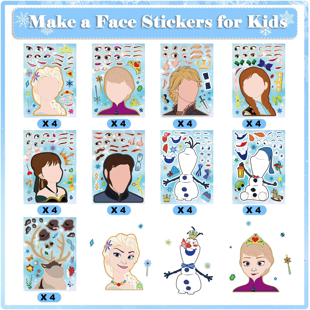 Purtarly Self-adhesive-sticker-sheets: reusable faces for dress-up fun.