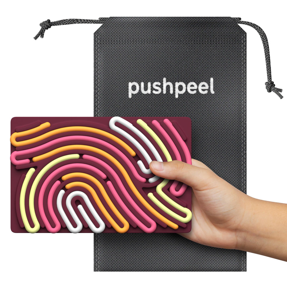 Pushpeel Sensory Activity Board used for dexterity and concentration practice