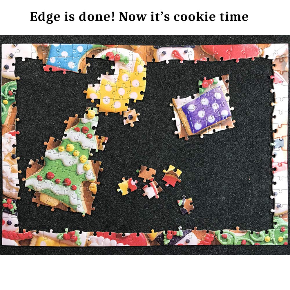 PUZZLE EZ Christmas Cookies close-up shows sweet details for immersive play.