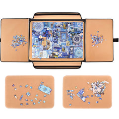 Puzzle Keeper portable jigsaw board with handle for easy transport