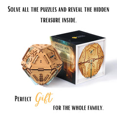 Puzzle Potato money gift box suitable for cash, coins, or jewelry.