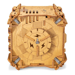 3D wooden puzzle design adds tactile depth to problem solving.