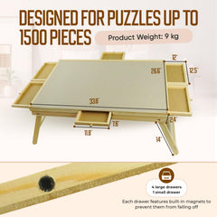 PuzzleCraft cover protects progress from dust, pets, and spills.