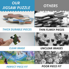 PuzzWiz children puzzle pieces closeup for tactile engagement and fine motor practice
