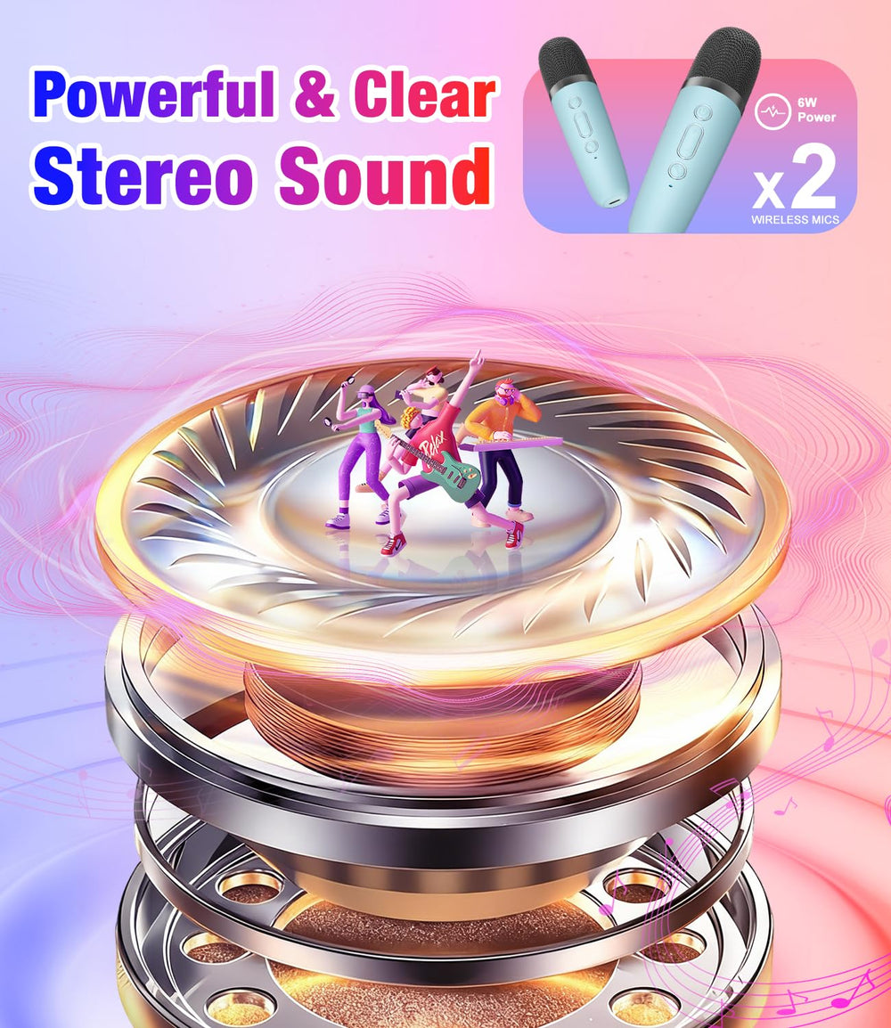 Pxzvd karaoke mode active, delivering pure backing tracks for kid-friendly performances.