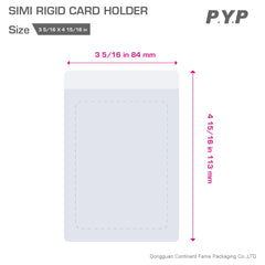 P.Y.P clear design lets you view cards without removing them.