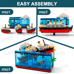 PYPIBAWLY Titanic model on shelf; striking desk decor