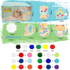 QANIY stepping stones kit color palette and mixing pad creative color blending.