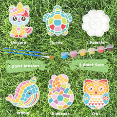 QANIY stepping stones kit turtle pattern for garden decor builds durable art pieces.
