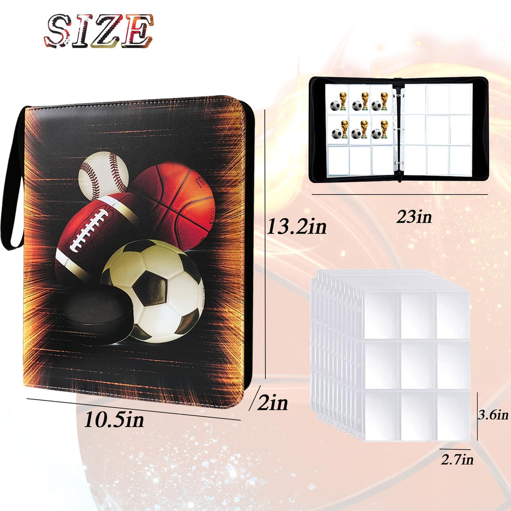 QANYYO binder with 50 sleeves stores up to 900 cards securely.