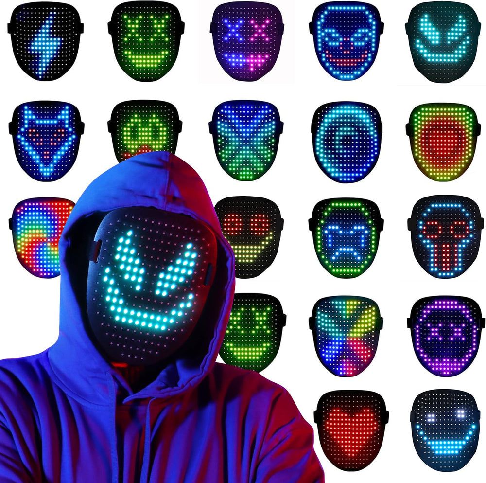 QAQ LED Mask with 234 LEDs for bright nighttime visuals