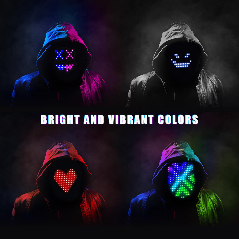 QAQ LED Mask ideal for nighttime events and parties