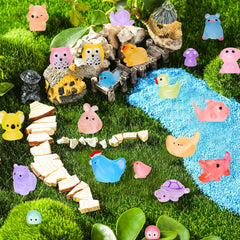 QAUYETM luminous mini resin elephants add whimsy to kids' rooms.