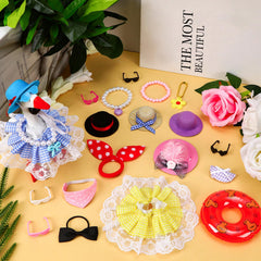 QAUYETM mini desk goose dresses in light fabric for bright displays
