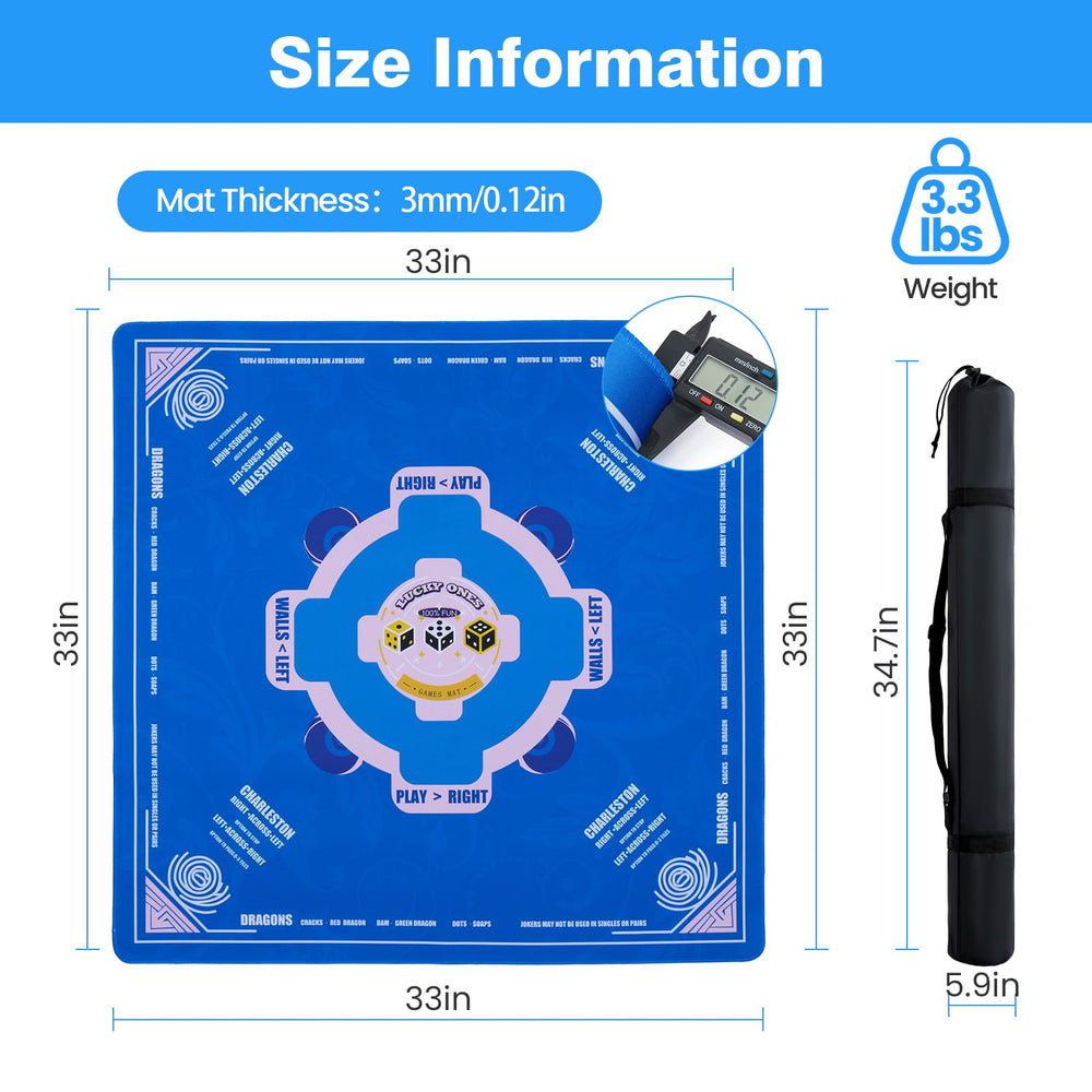 QAZWQAZ Mahjong Mat waterproof surface protects tables from spills.