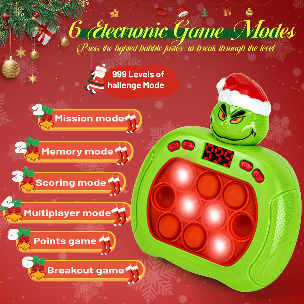 QBvuj Christmas handheld puzzle game featuring a rabbit shape for engaging solo challenges