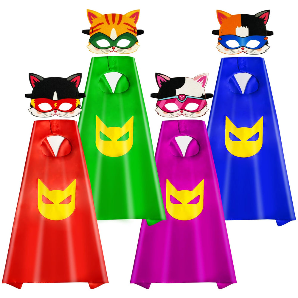 QCFDLCX kitty-masks four-set for safe, comfy wear during playtime.