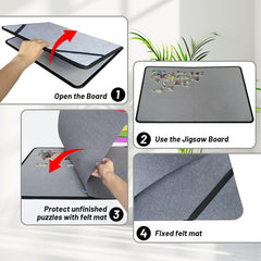 Soft felt mat cushions pieces and reduces sliding as you work