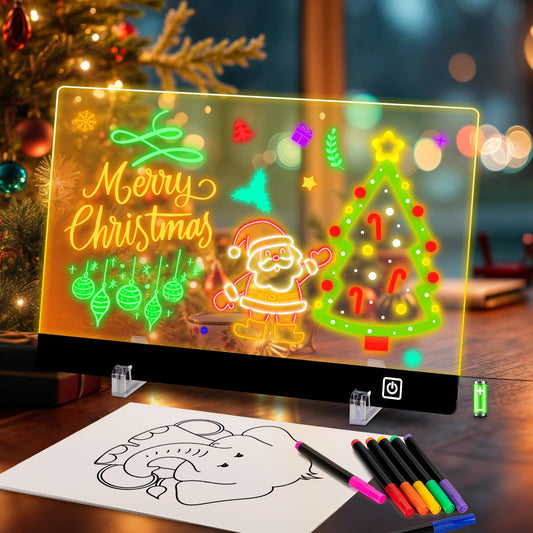 QCQHDU 16-inch LED drawing board surface for spacious doodling and clear lines