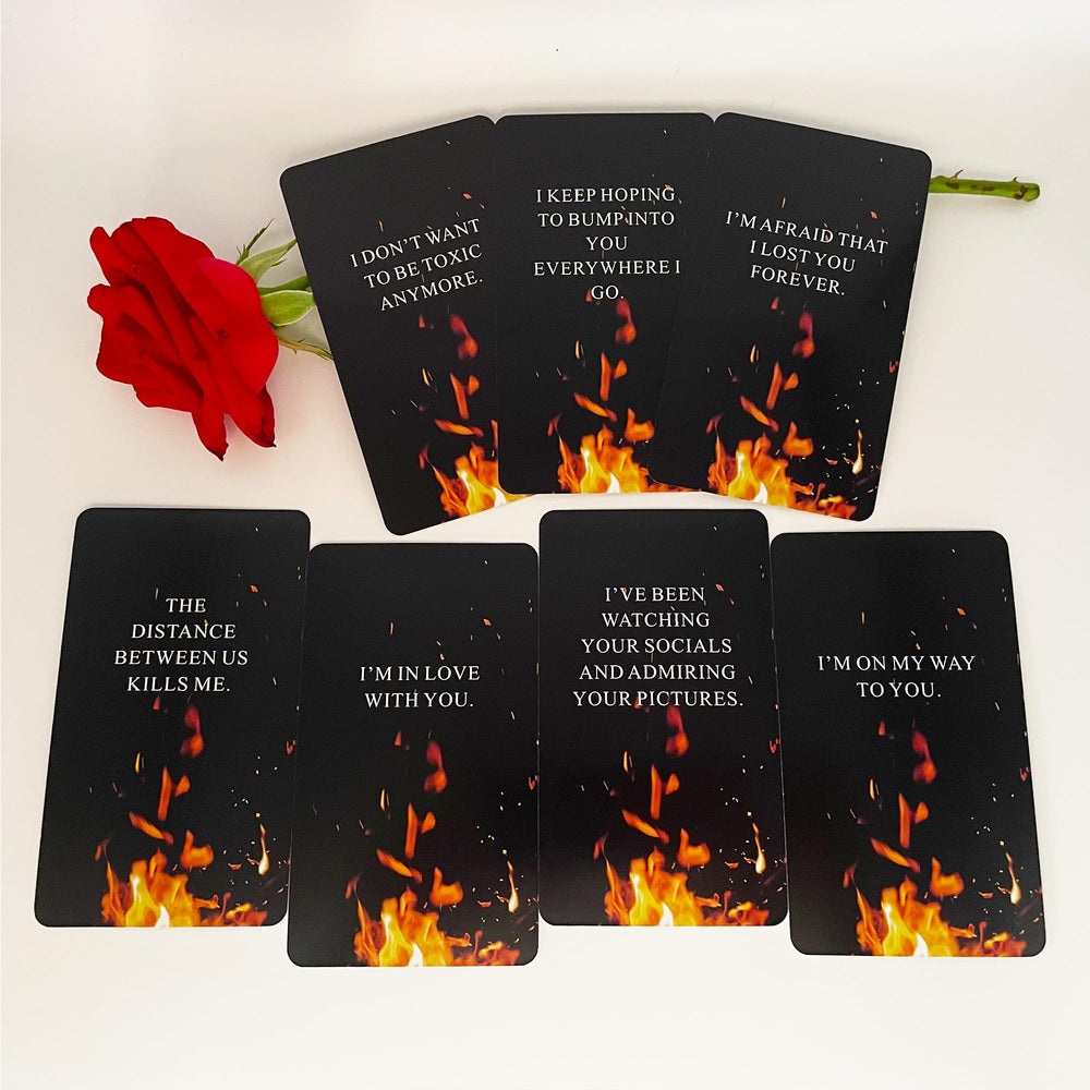 Qcsdckot QueenOfPain burning heart card 5—durable 400 gsm cardstock for long sessions.