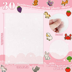 QDBNW shrink paper coloring ideas for kids' art projects