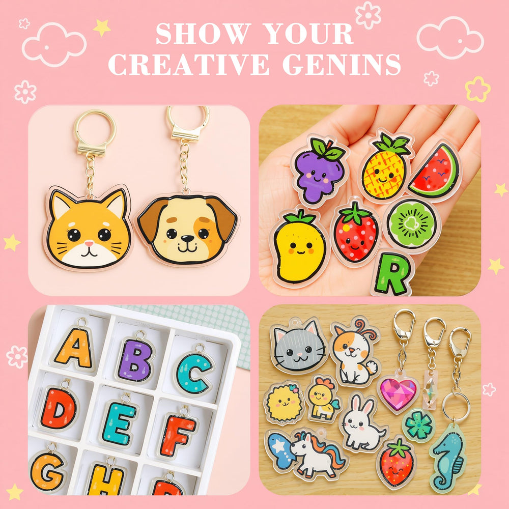 QDBNW shrink paper keychain and pendant design ideas