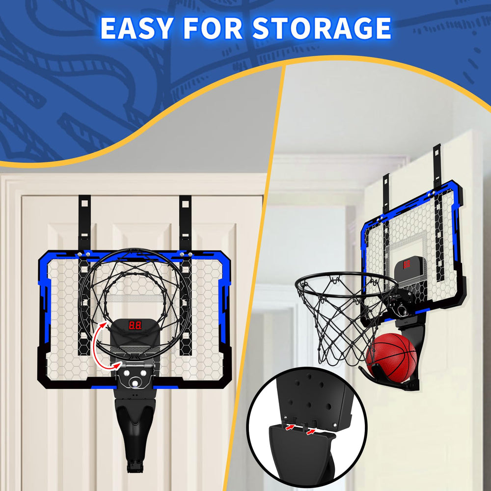 QDRAGON mini hoop with four height settings grows with your child.