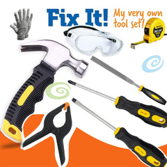 QeeHeng kids real tools set hammer for light-duty crafting