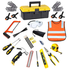 QeeHeng kids real tools set with tool box for safe beginner projects