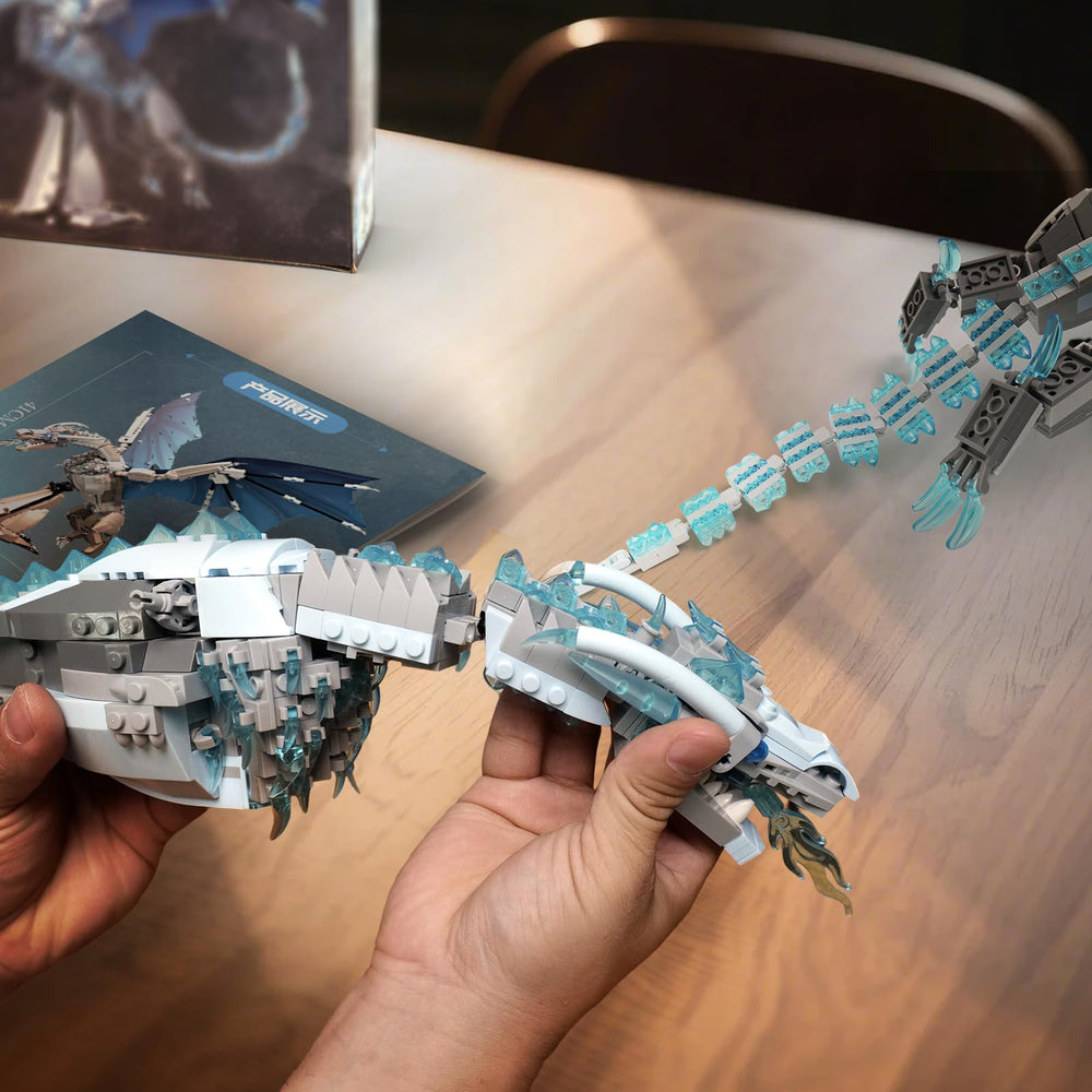 QFJ Ice Dragon scale details add lifelike texture.