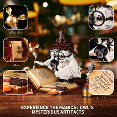 QFJ Ideas Magic World Owl Building Set 1,162 pieces offer a detailed build.