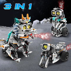 QHECTTY STEM 360-degree rocket motorcycle in action and transformation