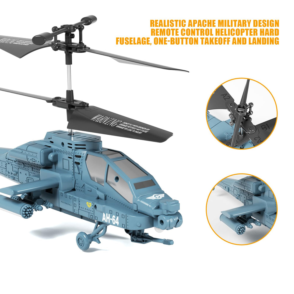 QI XING Apache RC helicopter offers 2-speed modes for beginners and veterans