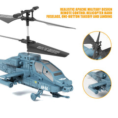 QI XING Apache RC helicopter offers 2-speed modes for beginners and veterans
