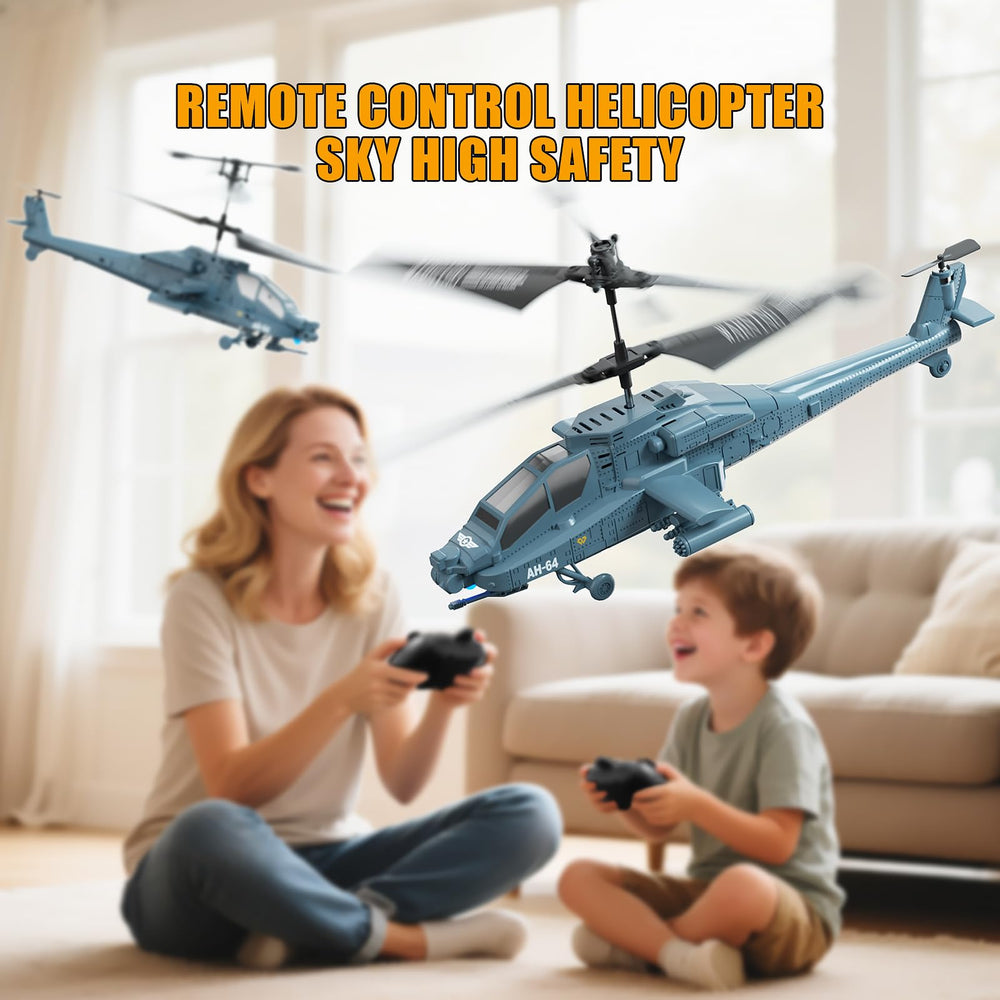 QI XING Apache RC helicopter with one-touch takeoff and landing