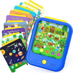 Qiaojoy tablet showing alphabet and numbers for early literacy exploration