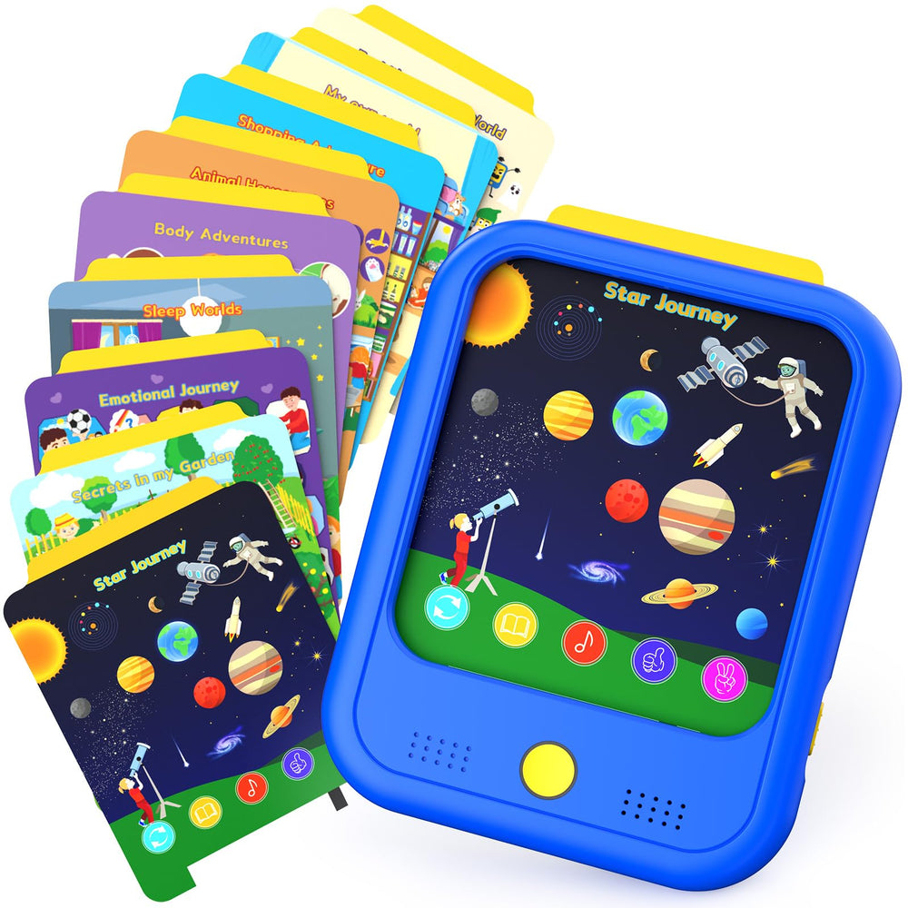 Qiaojoy talking cards interact with children, inviting questions and imaginative responses