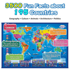 Qiaojoy USA map features ten interactions for geography practice