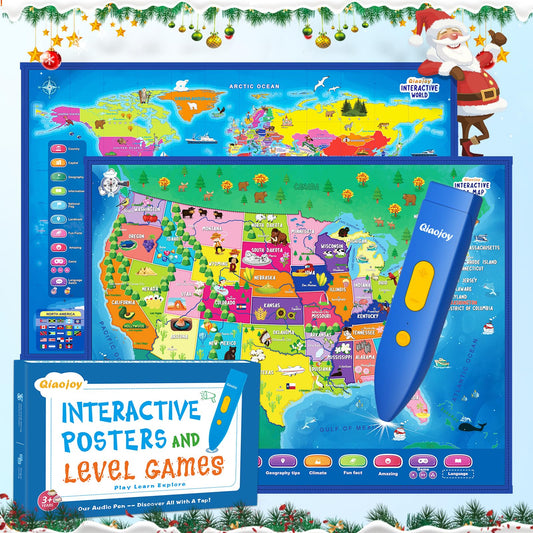 Qiaojoy world map interactive front view with engaging learning features
