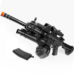 QicoociQ modified high-end blaster front view shows a compact, action-ready design for outdoor play.