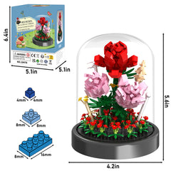 QIFUN Home decor rose bouquet adds charm to desks and shelves.