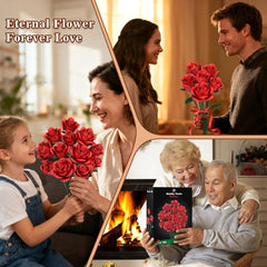 QIFUN 16.5-inch assembled roses height enhances table centerpiece