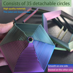 QIGGJJ Fractal Fidget Hexagon bright color palette enhances visibility