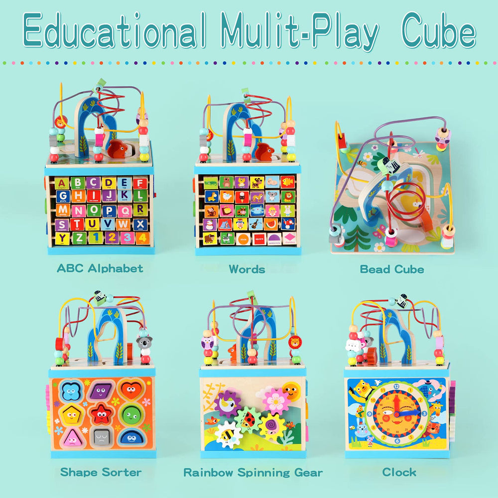 Qilay bead maze promoting hand-eye coordination on the cube