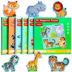 Qimumku magnetic puzzles animals on a fridge surface for screen-free play and early recognition