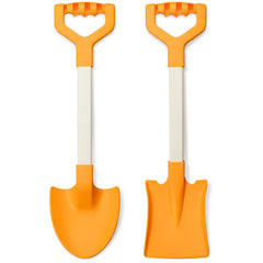 QINGLER 20inch kids beach shovel orange two-pack for sunny beach play